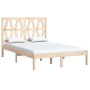 Solid pine wood bed frame 140x190 cm by , Beds and slatted bases - Ref: Foro24-3103978, Price: 115,99 €, Discount: %