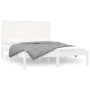 Estructura de cama de madera maciza de pino blanca 160x200 cm de , Camas y somieres - Ref: Foro24-3104619, Precio: 170,84 €, ...