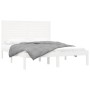 Estructura de cama de madera maciza de pino blanca 160x200 cm de , Camas y somieres - Ref: Foro24-3104619, Precio: 170,84 €, ...