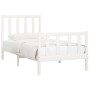 Estructura de cama madera maciza individual blanco 75x190 cm de , Camas y somieres - Ref: Foro24-3105186, Precio: 117,94 €, D...