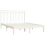 Estructura de cama doble pequeña madera maciza blanca 120x190cm de , Camas y somieres - Ref: Foro24-3105221, Precio: 120,96 €...