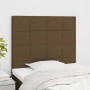 Headboards 2 units of dark brown fabric 100x5x78/88 cm by , Headboards and footboards - Ref: Foro24-3116325, Price: 68,67 €, ...