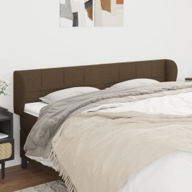 Dark gray fabric headboard 203x23x78/88 cm by , Headboards and footboards - Ref: Foro24-3117169, Price: 75,99 €, Discount: %