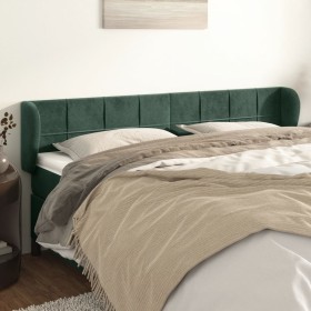 Dark green velvet headboard 183x23x78/88 cm by , Headboards and footboards - Ref: Foro24-3117207, Price: 70,60 €, Discount: %