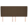 Headboard with dark brown fabric ears 203x23x118/128 cm by , Headboards and footboards - Ref: Foro24-3117981, Price: 141,81 €...