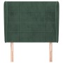 Headboard with dark green velvet ears 93x23x118/128 cm by , Headboards and footboards - Ref: Foro24-3117995, Price: 75,66 €, ...