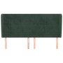 Headboard with dark green velvet ears 163x23x118/128cm by , Headboards and footboards - Ref: Foro24-3118013, Price: 124,41 €,...