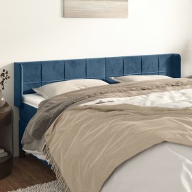 Dark blue velvet headboard 163x16x78/88 cm by , Headboards and footboards - Ref: Foro24-3118826, Price: 69,85 €, Discount: %