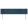 Dark blue velvet headboard 163x16x78/88 cm by , Headboards and footboards - Ref: Foro24-3118826, Price: 69,93 €, Discount: %