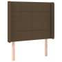 Headboard with dark brown fabric ears 103x16x118/128 cm by , Headboards and footboards - Ref: Foro24-3119573, Price: 76,99 €,...