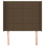 Headboard with dark brown fabric ears 103x16x118/128 cm by , Headboards and footboards - Ref: Foro24-3119573, Price: 76,99 €,...