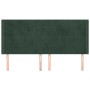 Headboard with dark green velvet ears 163x16x118/128cm by , Headboards and footboards - Ref: Foro24-3119637, Price: 122,99 €,...