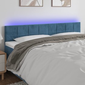 Dark brown velvet LED headboard 160x5x78/88 cm by , Headboards and footboards - Ref: Foro24-3121670, Price: 63,92 €, Discount: %