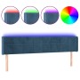 Dark blue velvet LED headboard 163x16x78/88 cm by , Headboards and footboards - Ref: Foro24-3123294, Price: 76,17 €, Discount: %