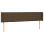 Dark brown fabric headboard with LED 203x16x78/88 cm by , Headboards and footboards - Ref: Foro24-3123261, Price: 83,01 €, Di...