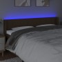 Dark brown fabric headboard with LED 203x16x78/88 cm by , Headboards and footboards - Ref: Foro24-3123261, Price: 83,01 €, Di...