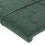 Estructura cama con cabecero terciopelo verde oscuro 90x190 cm de , Camas y somieres - Ref: Foro24-3125730, Precio: 149,97 €,...