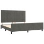 Estructura cama con cabecero terciopelo gris oscuro 160x200 cm de , Camas y somieres - Ref: Foro24-3125764, Precio: 236,65 €,...