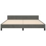 Estructura cama con cabecero terciopelo gris oscuro 160x200 cm de , Camas y somieres - Ref: Foro24-3125764, Precio: 236,65 €,...