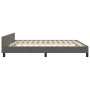 Estructura cama con cabecero terciopelo gris oscuro 160x200 cm de , Camas y somieres - Ref: Foro24-3125764, Precio: 236,65 €,...