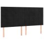 Cama box spring con colchón terciopelo negro 160x200 cm de , Camas y somieres - Ref: Foro24-3129221, Precio: 554,85 €, Descue...