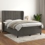 Cama box spring con colchón terciopelo gris oscuro 140x200 cm de , Camas y somieres - Ref: Foro24-3129214, Precio: 515,88 €, ...