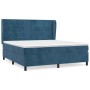 Cama box spring con colchón terciopelo azul oscuro 160x200 cm de , Camas y somieres - Ref: Foro24-3129223, Precio: 567,43 €, ...