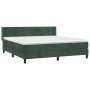 Cama box spring con colchón terciopelo verde oscuro 160x200 cm de , Camas y somieres - Ref: Foro24-3130970, Precio: 478,62 €,...