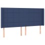 Cama box spring colchón y luces LED tela azul 160x200 cm de , Camas y somieres - Ref: Foro24-3138891, Precio: 582,91 €, Descu...