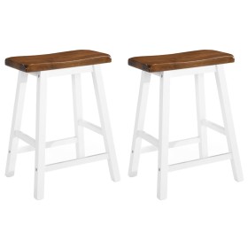 Kitchen stools, 2 units, solid wood by vidaXL, Kitchen stools - Ref: Foro24-245546, Price: 98,35 €, Discount: %