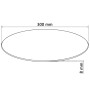 Round tempered glass table top 300 mm by vidaXL, Table tops - Ref: Foro24-244612, Price: 20,92 €, Discount: %