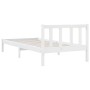 Estructura de cama madera maciza de pino blanco 75x190 cm de , Camas y somieres - Ref: Foro24-810043, Precio: 80,07 €, Descue...