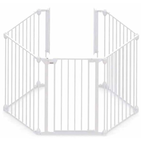 Noma 5-panel Modular white metal security door 94047 by Noma, Gates for children and pets - Ref: Foro24-419498, Price: 209,99...