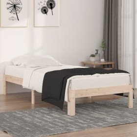 Estructura de cama madera maciza 90x190 cm de , Camas y somieres - Ref: Foro24-810330, Precio: 63,17 €, Descuento: %