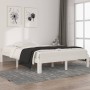 Estructura de cama madera maciza de pino blanca 140x200 cm de , Camas y somieres - Ref: Foro24-810366, Precio: 102,27 €, Desc...