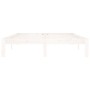 Estructura de cama madera maciza de pino blanca 140x200 cm de , Camas y somieres - Ref: Foro24-810366, Precio: 102,27 €, Desc...