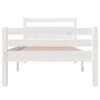 White solid wood bed frame 100x200 cm by , Beds and slatted bases - Ref: Foro24-814810, Price: 88,99 €, Discount: %