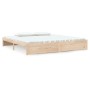 Estructura de cama madera maciza 200x200 cm de , Camas y somieres - Ref: Foro24-814969, Precio: 141,26 €, Descuento: %