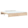 Solid wood bed frame 200x200 cm by , Beds and slatted bases - Ref: Foro24-814969, Price: 162,62 €, Discount: %