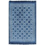 Alfombra de algodón Kilim con estampado azul 160x230 cm de vidaXL, Alfombras - Ref: Foro24-246562, Precio: 48,78 €, Descuento: %