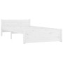 Estructura de cama madera maciza blanca 100x200 cm de , Camas y somieres - Ref: Foro24-815035, Precio: 105,42 €, Descuento: %