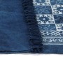 Alfombra de algodón Kilim con estampado azul 160x230 cm de vidaXL, Alfombras - Ref: Foro24-246562, Precio: 48,78 €, Descuento: %