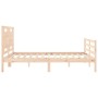 Estructura de cama con cabecero madera maciza 160x200 cm de , Camas y somieres - Ref: Foro24-3194061, Precio: 153,71 €, Descu...