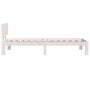 Estructura de cama madera maciza individual blanco 75x190 cm de , Camas y somieres - Ref: Foro24-810456, Precio: 94,38 €, Des...