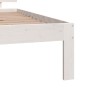 Estructura de cama madera maciza individual blanco 75x190 cm de , Camas y somieres - Ref: Foro24-810456, Precio: 94,38 €, Des...