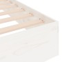 White solid wood bed frame 200x200 cm by , Beds and slatted bases - Ref: Foro24-820023, Price: 160,14 €, Discount: %