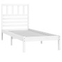 Estructura de cama madera maciza de pino blanco 75x190 cm de , Camas y somieres - Ref: Foro24-3100984, Precio: 99,09 €, Descu...