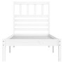 Estructura de cama madera maciza de pino blanco 75x190 cm de , Camas y somieres - Ref: Foro24-3100984, Precio: 99,09 €, Descu...