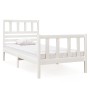 Estructura de cama individual madera maciza blanco 75x190 cm de , Camas y somieres - Ref: Foro24-3101114, Precio: 110,76 €, D...