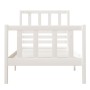 Estructura de cama individual madera maciza blanco 75x190 cm de , Camas y somieres - Ref: Foro24-3101114, Precio: 110,76 €, D...